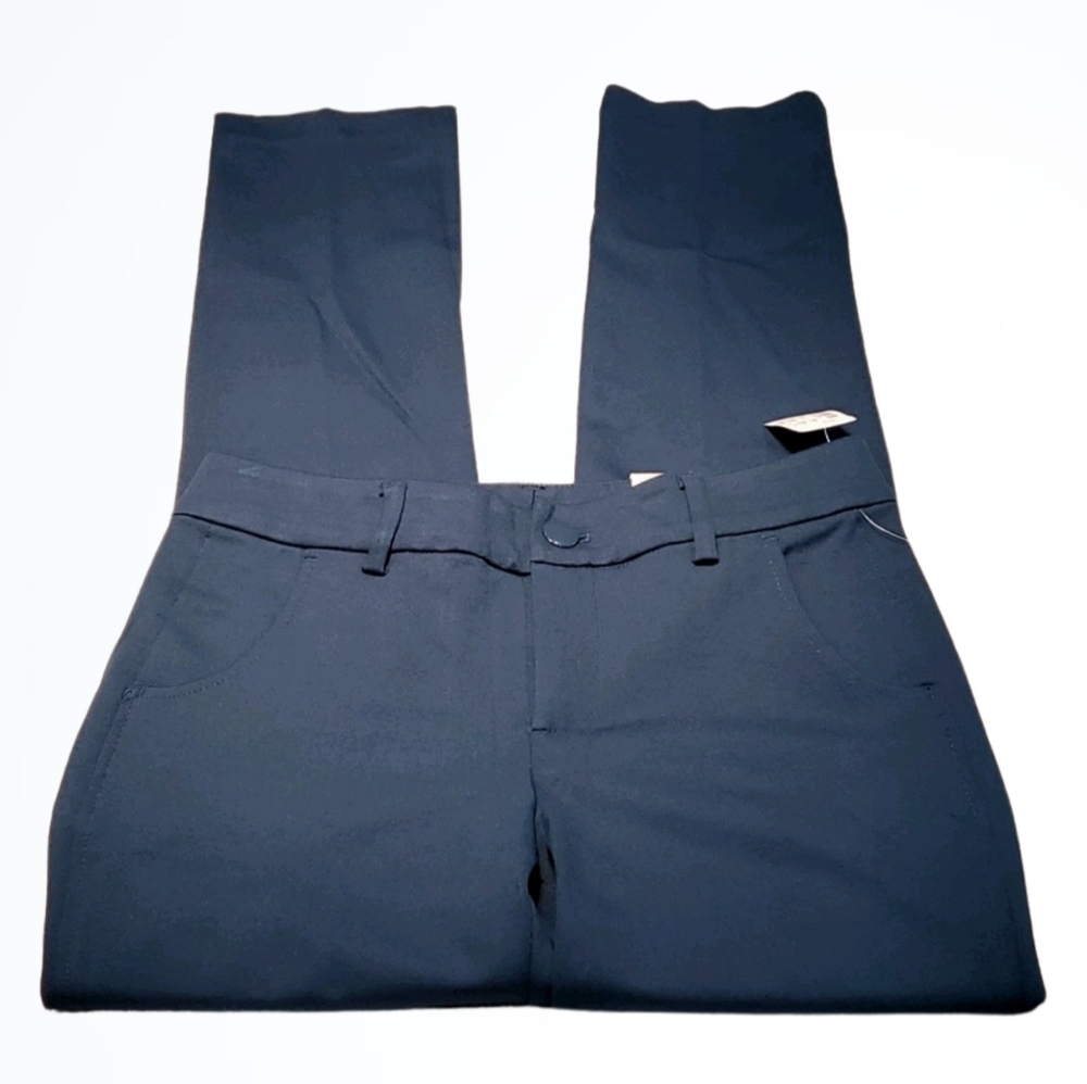 Christopher & Banks Turquoise Blue Mid Rise Tapered Fit Skinny Dress Pants NWT